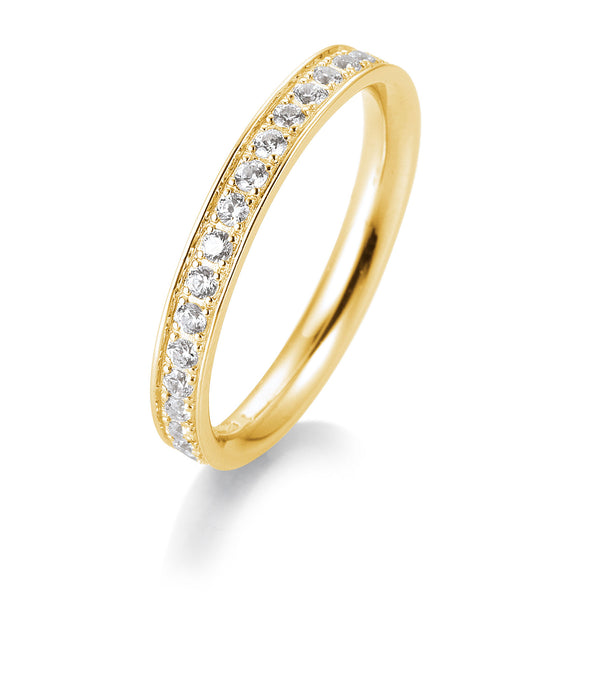 Diamant Ring 0,40ct Memoire Gelbgold