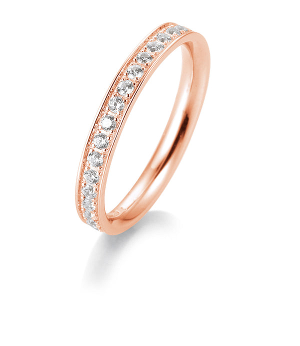 Diamant Ring 0,40ct Memoire Roségold