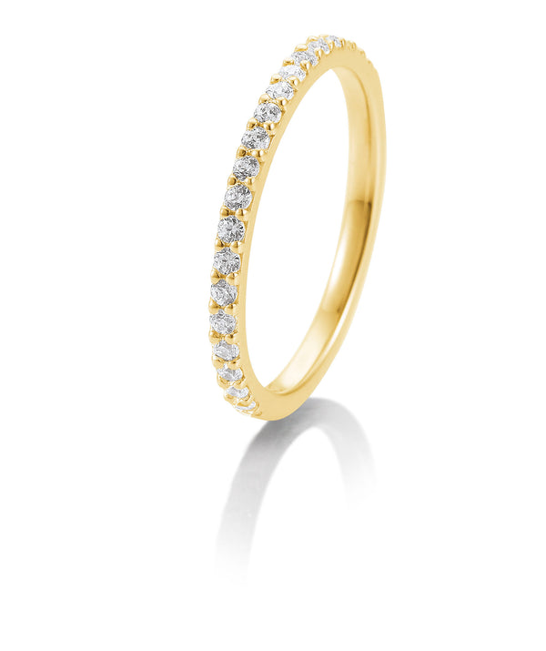 Diamant Ring 0,36ct Memoire Gelbgold