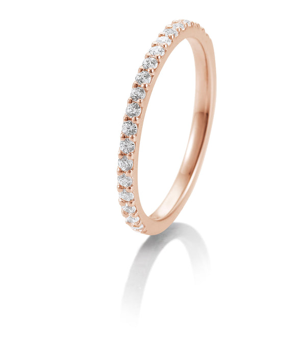 Diamant Ring 0,36ct Memoire Roségold