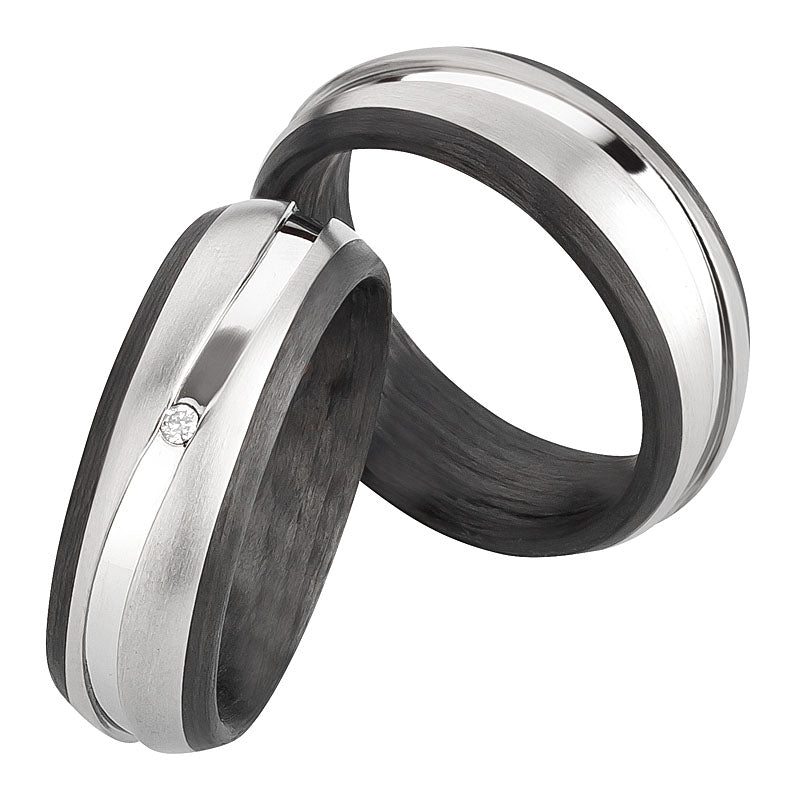 Ringe Titan - Carbon *Diamant* AB3850/51