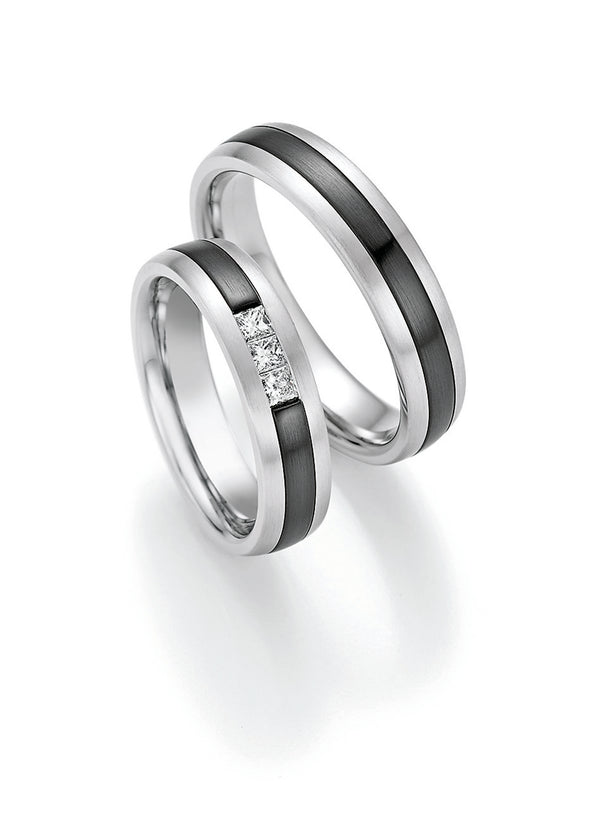 Eheringe 585 Black & Gold 0,24ct