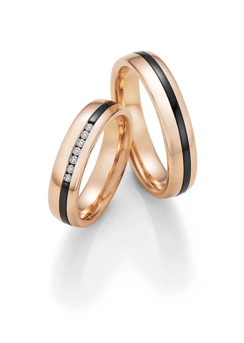 Eheringe 585 Black & Gold 0,091ct