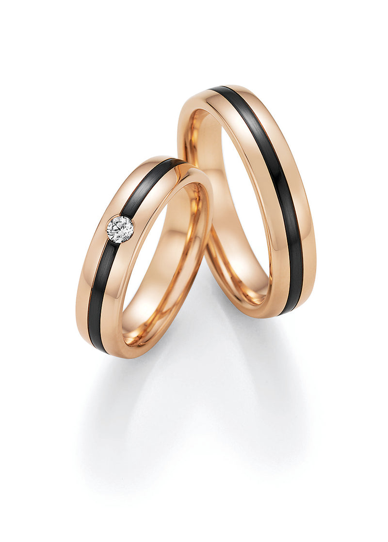 Eheringe 585 Black & Gold 0,095ct