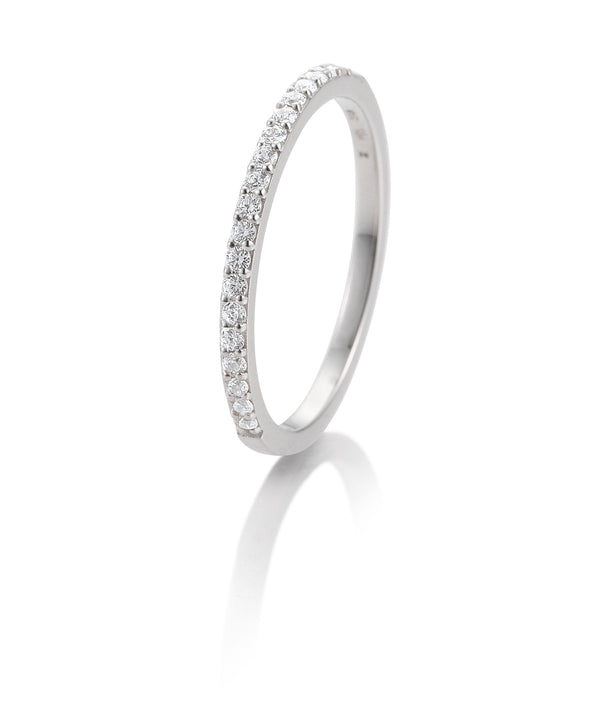 Diamant Ring 0,26ct Halbmemoire Weißgold