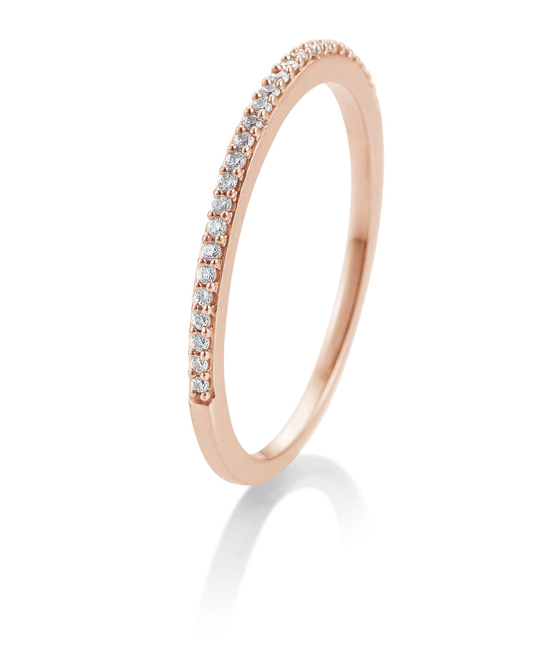 Diamant Ring 0,112ct Halbmemoire Roségold