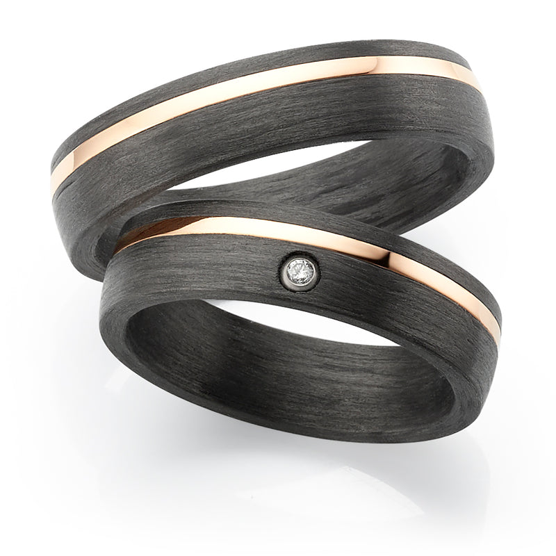 Ringe Titan - Carbon *Diamant* AB3934/35