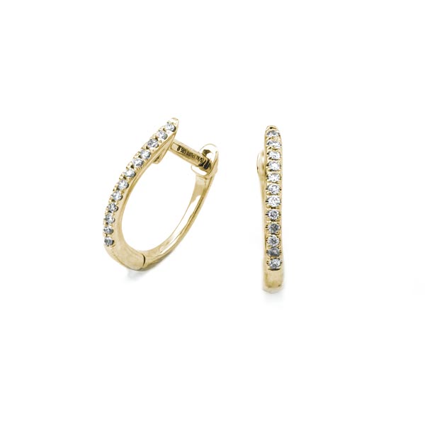 Diamant Ohrringe 0,07ct Gelbgold