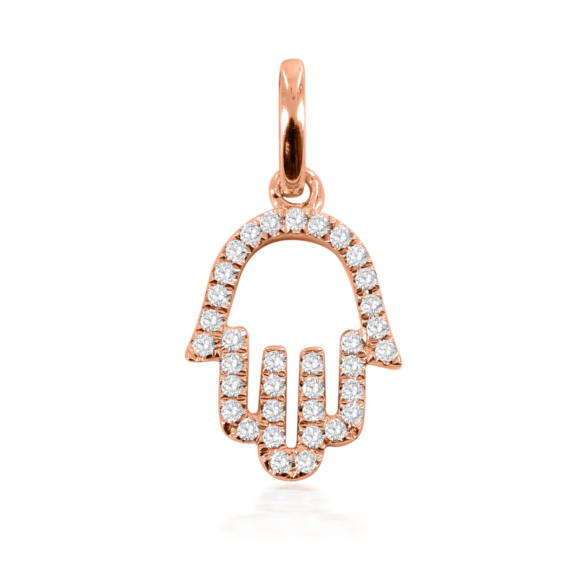 Diamant 0,07ct Roségold Hand Anhänger