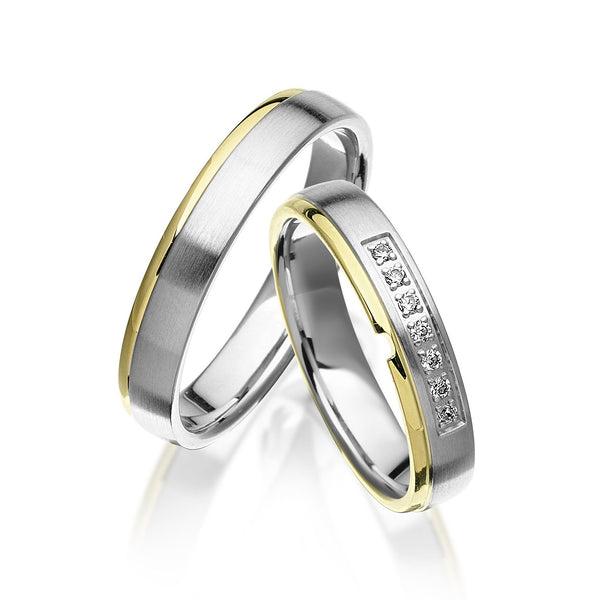 Eheringe Romantic Love Weißgold Gelbgold